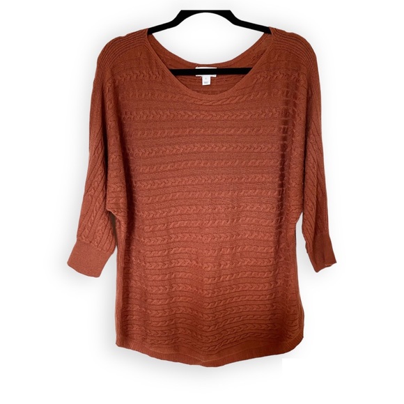 Market & Spruce Cable Knit Dolman Sweater - Picture 3 of 13